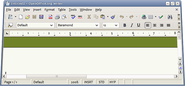 OpenOffice.org Calc running on Microsoft Windows